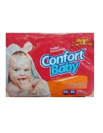 FRALDA CONFORT BABY MEGA EG C/50 UND (MEGAFRAL)