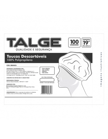 TOUCA DESCARTAVEL BRANCA C/100 UND (TALGE)