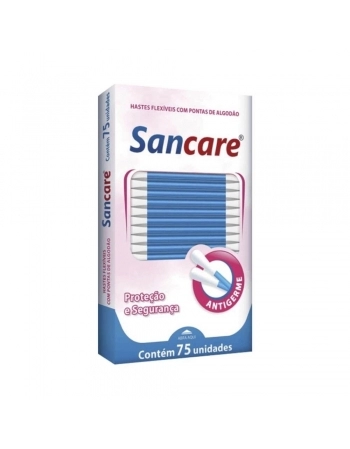 COTONETES SANCARE HASTES FLEXIVEL C/75 UND (SANFARMA)