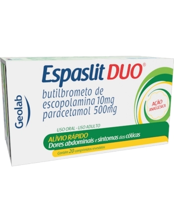 ESPASLIT DUO C/20CPR BUTILBROMETO DE ESCOPOLAMINA + PARACETAMOL (GEOLAB)