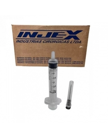 SERINGA 20 ML BICO SLIP 25X0,70 22G (INJEX)