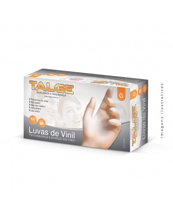 LUVA VINIL G C/100 UND (TALGE)