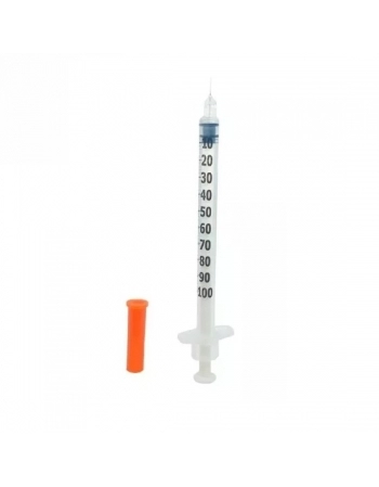 SERINGA 1ML P/INSULINA AGULHA 6 X 0,25 (LARANJA) ULTRAFINE (SR)