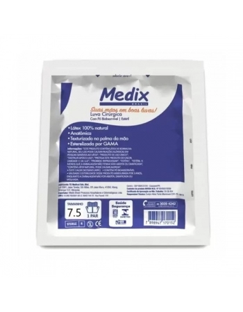 LUVA CIRURGICA ESTERIL Nº 7,5 (MEDIX)