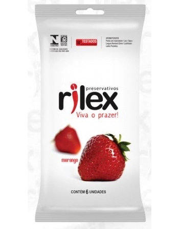 PRESERVATIVO RILEX MORANGO LV8PG6