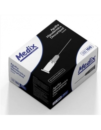 AGULHA DESCARTAVEL 25 X 7 C/100 UND (MEDIX)