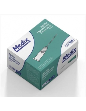 AGULHA DESCARTAVEL 30 X 8 C/100 UND (MEDIX)