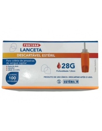 LANCETA DESC.ESTERIL 28G C/100