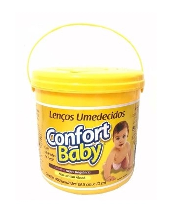 LENCO UMEDECIDAS BALDE CONFORT AMARELO C/400 UND (MEGAFRAL)