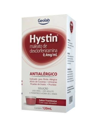 HYSTIN XAROPE 120ML DEXCLORFENIRAMINA (GEOLAB)