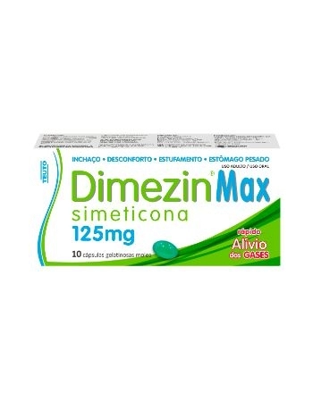 DIMEZIN MAX 125MG C/10CAPS SIMETICONA (TEUTO)