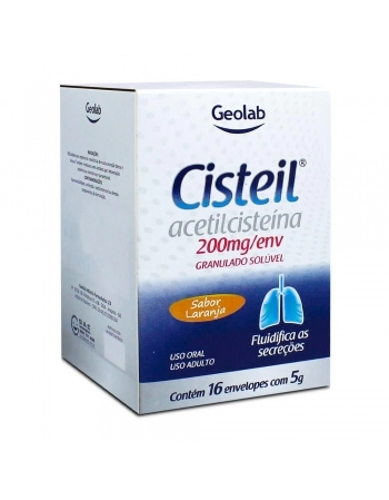 CISTEIL 200MG C/16 ENVELOPES ACETILCISTEINA (GEOLAB)