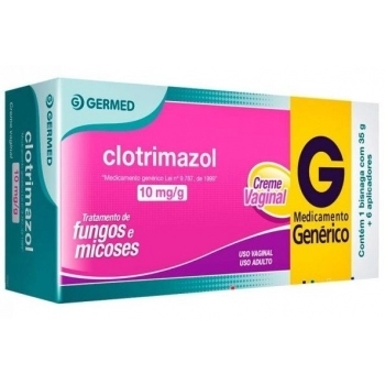 CLOTRIMAZOL CREME VAGINAL 35G C/6 APLICADORES (GERMED)