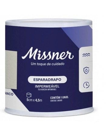 ESPARADRAPO IMPERMEAVEL BRANCO 5CM X 4,5M (MISSNER)