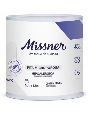FITA MICROPOROSA BRANCA 5CM X 4,5M (MISSNER)