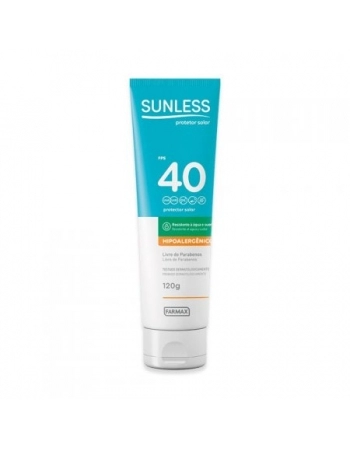 PROTETOR SOLAR SUNLESS OIL FREE FPS 40 120G TOQUE SECO HIPOALERGENICO (FARMAX)
