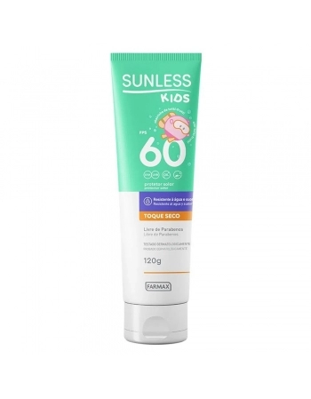PROTETOR SOLAR SUNLESS KIDS FPS 60 120G OIL FREE (FARMAX)