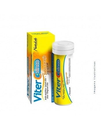 VITER C 1G EFERVESCENTE VITAMINA C + ZINCO C/10 Z/ACUCAR (NATULAB)