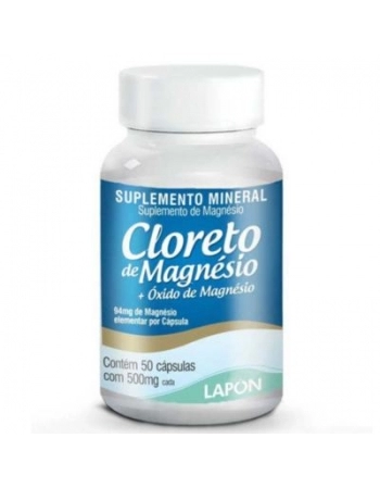 CLORETO DE MAGNESIO 500MG C/50CAPS (LAPON)
