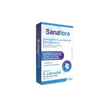 SANAFLORA 450MG C/6CAPS LACTOBACILLUS ACIDOPHILUS