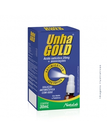 UNHA GOLD SPRAY P/UNHA 30ML (NATULAB)
