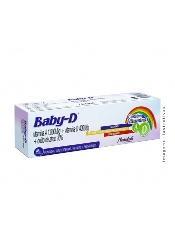 BABY-D POMADA 45G RETINOL + COLECALCIFEROL + OXIDO DE ZINCO (NATULAB)