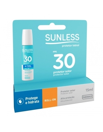 PROTETOR LABIAL SUNLESS FPS 30 15ML (FARMAX)