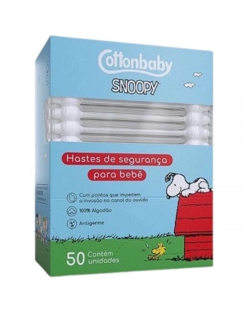 COTONETES COTTONBABY SNOOPY HASTES SEGURANÇA C/50