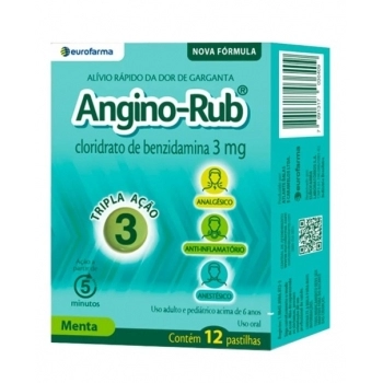 ANGINO-RUB PASTILHA MENTA C/12 BENZIDAMINA