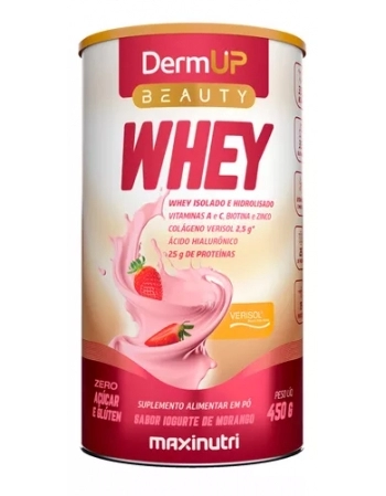 DERMUP BEAUTY WHEY 450G IOGURTE DE MORANGO