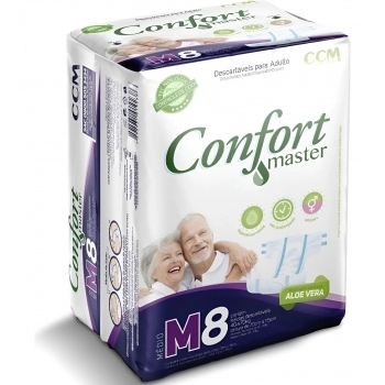 FRALDA GERIATRICA CONFORT MAIS M C/8 UND (MEGAFRAL)