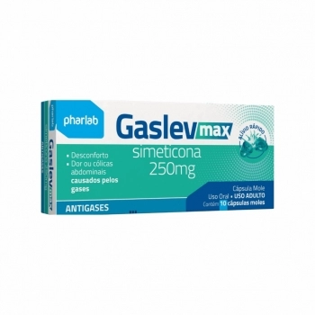 GASLEV MAX 250MG C/10CAPS GEL SIMETICONA