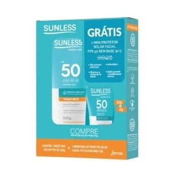 KIT PROT.SUNLESS T.SECO FPS 50 200G+ FACIAL SEM COR 30G