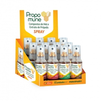 EXTRATO DE PROPOLIS C/ALCOOL DISPLAY C/12 SPRAY 30ML PROPOMUNE
