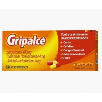GRIPALCE C/10CAPS PARAC+CLORF+FENILEFRINA