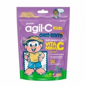 VITAMINA C GOMINHA AGIL-C KIDS UVA C/25