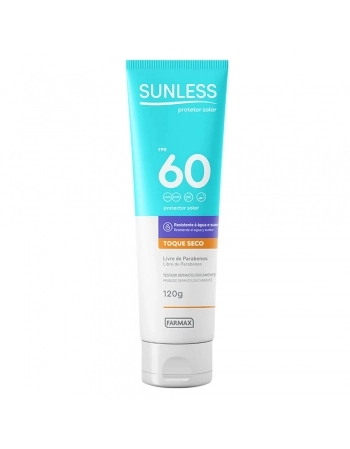 PROTETOR SOLAR SUNLESS OIL FREE FPS 60 120G TOQUE SECO (FARMAX)