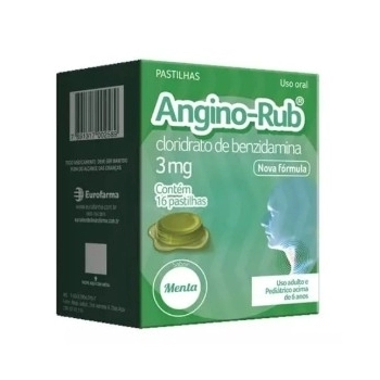 ANGINO-RUB PASTILHA MENTA C/16 BENZIDAMINA