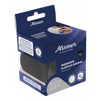 FITA DE KINESIO 5M X 5CM PRETO MISSNER