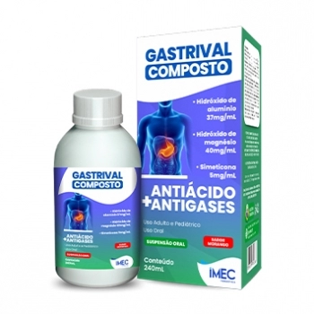 GASTRIVAL COMPOSTO 240ML HIDROXIDO DE ALUMINIO + HIDROXIDO DE MAGNESIO + SIMETICONA