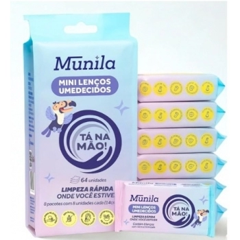 LENCO UMEDECIDO MUNILA TA NA MAO PACK C/8