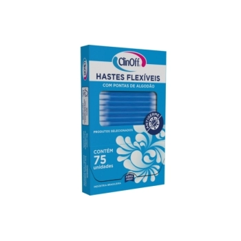 COTONETES CLIN OFF HASTES FLEXIVEIS C/75