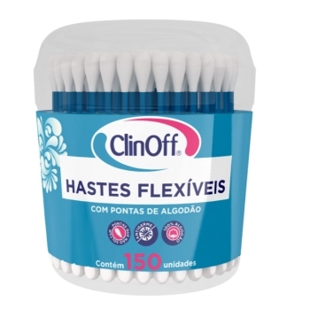 COTONETES CLIN OFF HASTES FLEXIVEIS POTE C/150