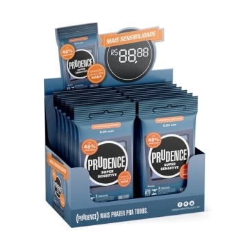 PRESERVATIVO PRUDENCE SUPER SENSITIVE DISPLAY C/12X3