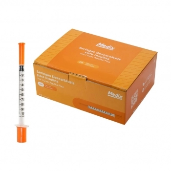 SERINGA 1ML P/INSULINA C/AGULHA 6X0,25