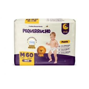 FRALDA PEQUERRUCHO BABY PANTS HIPER M C/60