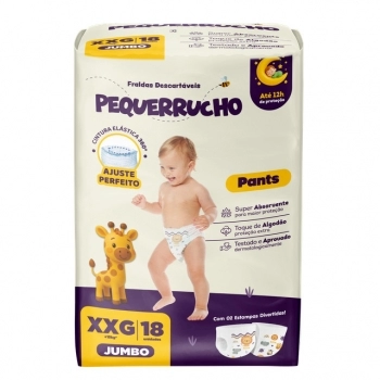 FRALDA PEQUERRUCHO BABY PANTS JUMBO XXG C/18