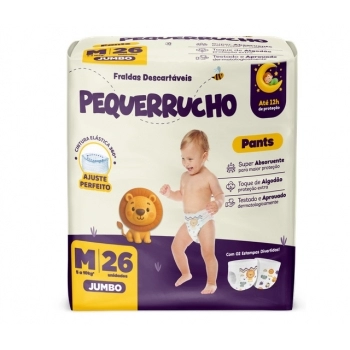 FRALDA PEQUERRUCHO BABY PANTS JUMBO M C/26