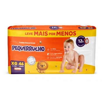 FRALDA PEQUERRUCHO BABY HIPER XG C/46