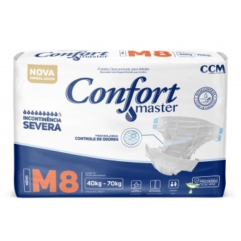 FRALDA GERIATRICA CONFORT MASTER M C/8 UND (CCM)